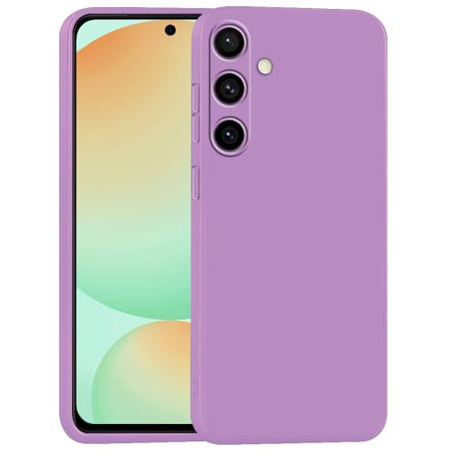 Image of Back Cover for Samsung Galaxy S24 FE 5G | Full Camera Protection | Premium Liquid Silicon Case | Flexible Bumper Case for Samsung Galaxy S24 FE 5G (Purple)