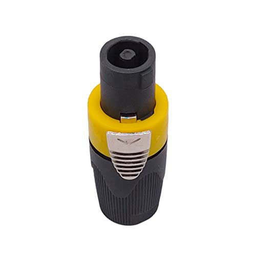 Connecteur Speakon male 4 poles jaune pour cable de haut-parleur audio