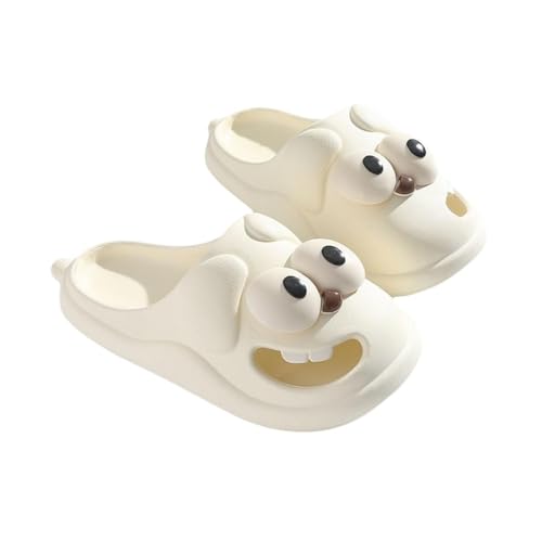 Big Eyed Dog Shaped Slippers Summer Novelty Home Sandals for Shopping Pool Beach