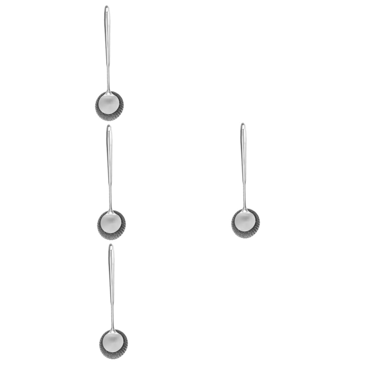 Amosfun 4 Piezas De Acero Inoxidable Cepillo De Limpieza Cepillo De Limpieza Cubiertos Utensilios para Servir Cepillo De Plato para Cocina Fregador De Platos Cepillo para Limpiar Platos