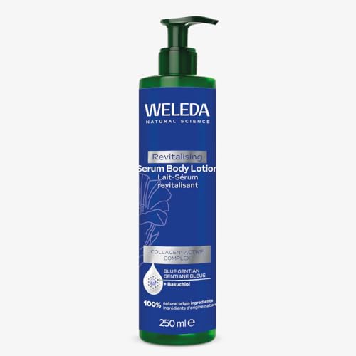 WELEDA Latte Siero corpo rivitalizzante Genziana Blu, Migliora l'elasticità della pelle, Previene la comparsa di macchie (1x250 ml)
