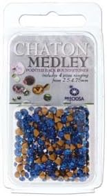 Preciosa Chaton Medley, Blue Capri Mix - 0.18 oz