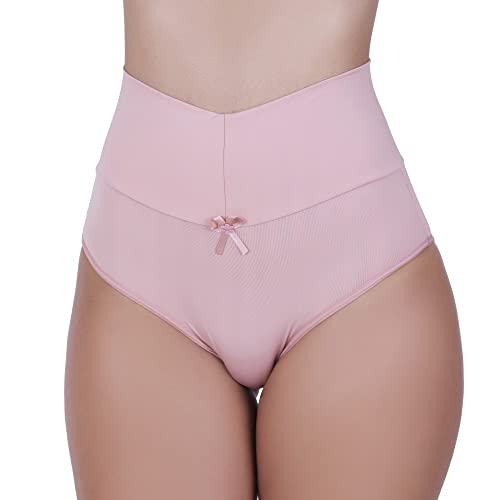 Kit 5 Calcinha Hot Pant Cós Alto Duplo Feminino Terra e Mar Tamanho:G;Cor:Sortido;Genero:Mulher