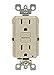 Leviton M01-GFNT1-03I 15 Amp Ivory GFCI Receptacle 3 Count