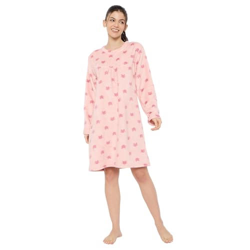 Image of CAMEY Women's Printed Nightgown, Long Sleeves, Nighty
