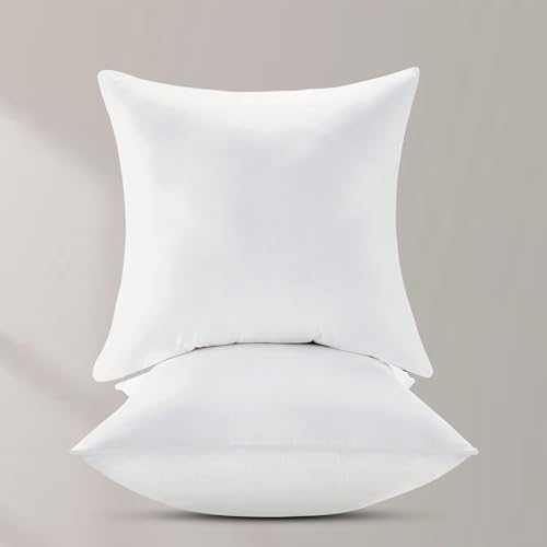 Delara-Premium-Organic-Cotton-Pillow-Insert-Set-of-2-100-White-Duck-Feather-Filling-Down-Proof-Organic-Cotton-Indoor-Throw-Pillows-Insert-for-Couch-Sofa-Bed-28X28 Delara Premium Organic Cotton Pillow Insert Set of 2 100 White Duck Feather Filling Down Proof Organic Cotton Indoor Throw Pillows Insert for Couch Sofa Bed 28X28