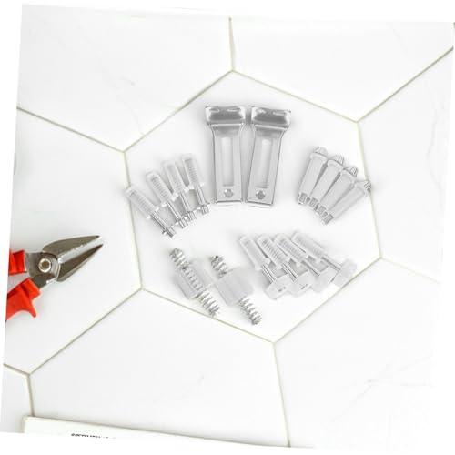 Kit de herrajes para puerta bifold STOBAZA con bisagra, rueda pivote y soporte para reparación de clóset miniatura 6