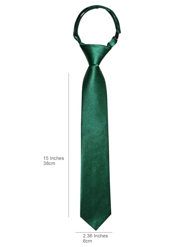 Image of Barry.Wang Boys Ties Pre-Tied Satin Solid Color Kids Tie Pocket Square Set Adjustable Formal Necktie Graduation School