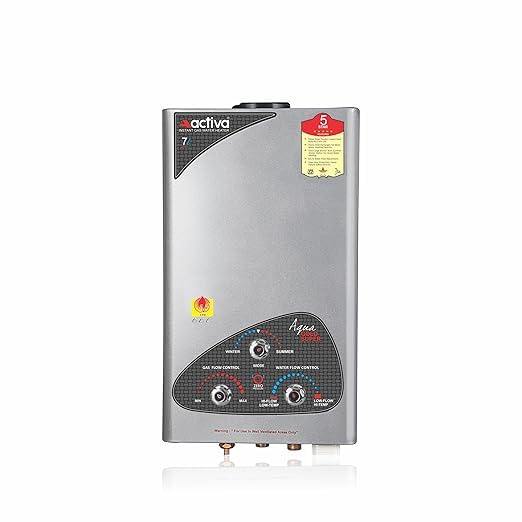ACTIVA Instant Aqua Gold LPG Gas Water Heater with Pure Copper Tank, Anti Rust Coating Geyser Saves...