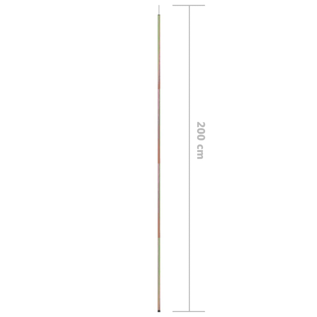 vidaXL 1/2x Poste de Toldo de Vela de Acero Galvanizado 200cm/250cm Carpa