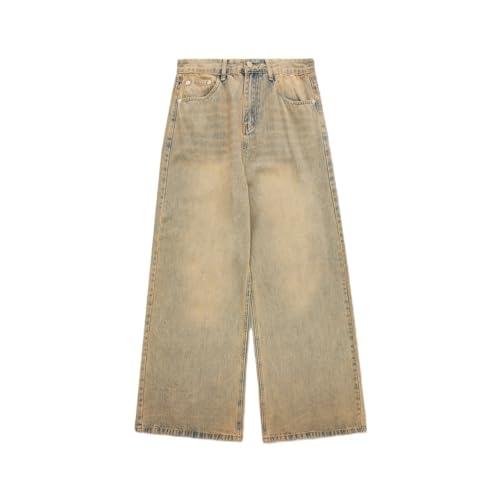 Men's Grunge Baggy Jeans Y2K Acubi Streetwear Punk Loose Pants Vintage Acubi Distressed Wide-Leg Demin Cargo Sweatpant