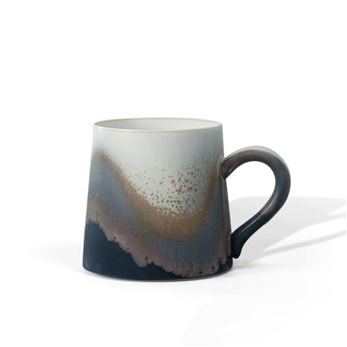 コーヒーマグ- ブルーコーヒーマグ、1個セット、容量11.5オンス、窯焼きマグ、オフィスや家庭用、食器洗い機、電子レンジ対応