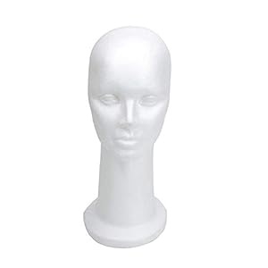 BHD BEAUTY 15″ Styrofoam Foam Mannequin Manikin Display Head Wig Hat Stand White Foams Sale