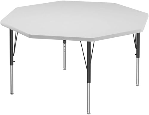 Miniatura 50 de Correll - Mesa rectangular de 24 x 36 pulgadas, mesa de actividades superior de borrado en seco, altura ajustable (19 a 29), laminado de alta