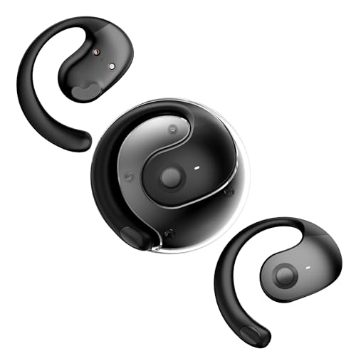 Out of Ear Open Ear Headphones Outside The Ear Wireless Ear Hanging Bluetooth Headset Ows Over The Ear Open Ear Buds Earbuds Outside The Ear Headphones Bone Air Conduction Earbuds Black