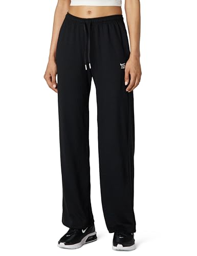 Nike Womens NSW Chill Knit Lightweight Open Hem Pant Black/Chalk Medium