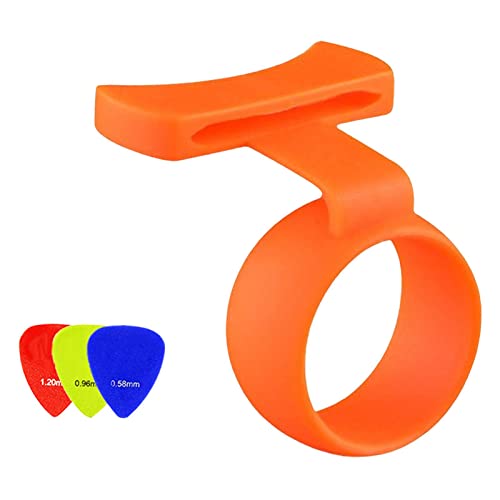 LOL-FUN アコースティックギター初心者の子供のための耐久性のあるポータブルギターガーピックホルダー, M