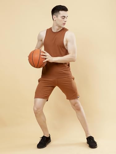 Image of POCKMAN Men's Regular Fit Black Cotton Terry Shorts- Perfect for Sports and Casual Wear.