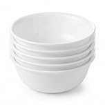 Corelle Vitrelle 28-oz Soup/Cereal Bowls Set of 6, Chip & Crack Resistant Dinnerware Bowls for Soup, Ramen, Cereal and More, Triple Layer Glass, Winter Frost White
