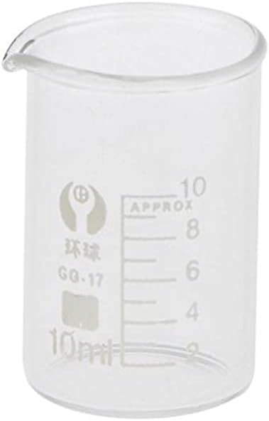 PULABO Nice DesignProfessional Lab Beaker Clear Measuring Cup Glass Beaker High Temperature Resistance Cup for Lab Use 10ML 2PCS and Creative : Industrial & Scientific
