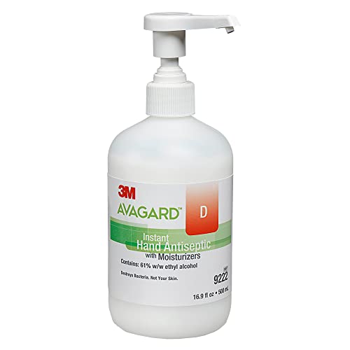 3M Avagard D Instant Hand Antiseptic with Moisturizers (61% W/w Ethyl Alcohol) 9222 16 oz 12/Case