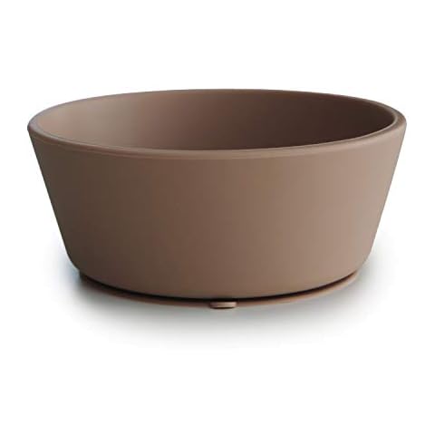 Mushie Silicone Suction Bowl | Non-Slip Design | Food and Weaning Bowl for Babies and Toddlers | BPA Free | Food Grade Silicone | Designed in Sweden | Natural Cover