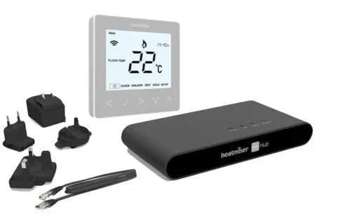 Heatmiser neoKit1 Smart Heating Thermostat & Hub Kit Silver