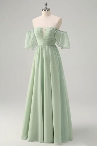 Off Shoulder Chiffon Bridesmaid Dresses 2025 Prom Dresses Wedding Elegant Formal Party Dresses2