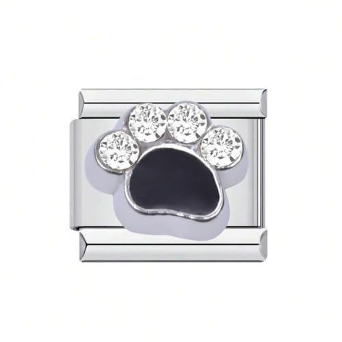 Mon & Sons M&S - Abalorio de acero inoxidable con forma de corazón para madre e hija, 9 mm, compatible con pulsera de 9 mm, 0, Acero inoxidable Metal no precioso Acero inoxidable, Sin piedra preciosa