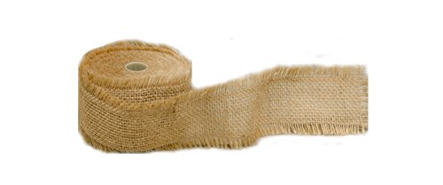 Darice 2962-86 Natural Frayed Edge Burlap Roll, 10-Yard, 2.5