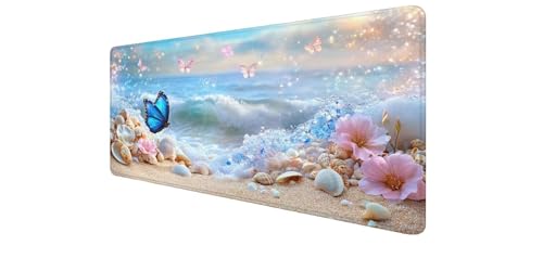 Tapis souris XXL motif papillon pour organiser un bureau PC