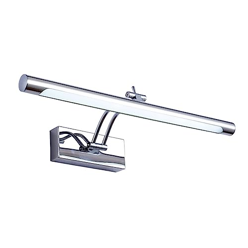 Applique miroir LED étanche en acier inoxydable 9W argenté pour salle de bain d'hôtel