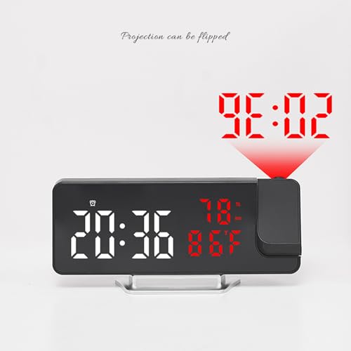 Reloj con Proyector contra Fatiga Visual y Despertador con Humedad 8