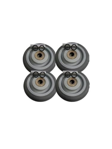Roulettes universelles en TPR gris 100mm double axe lot de 4