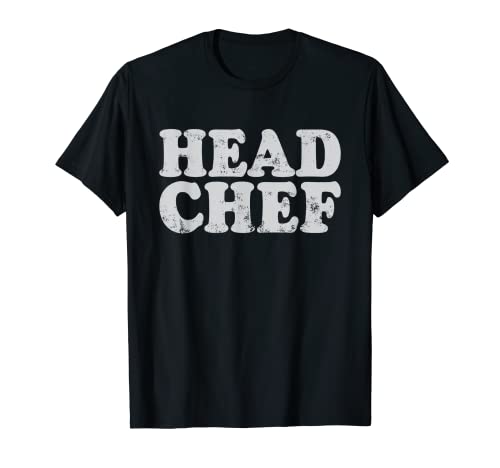 Head Chef Cook Vintage Men Women Kitchen Cooking Culinary T-Shirt, Black