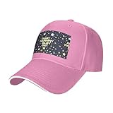 WCXTHGFA Gorra de béisbol con estampado de estrellas y feliz día del padre, accesorios para golf y actividades al aire libre, con espalda ajustable, rosa, Talla única