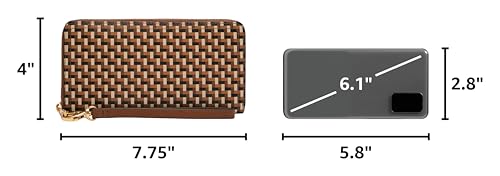 Image of Fossil Women's Logan Leather RFID-Blocking Zip Around Clutch Wallet with Wristlet Strap for Women
