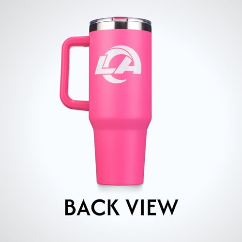 Image of The Memory Company Officially Licensed NFL - Los Angeles Rams 40oz Pink Game Day Tumbler with Team Logo