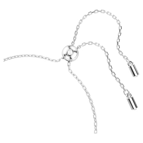 Swarovski Una Angelic bracelet, Round cut, Double sided motifs, White, Rhodium finish3