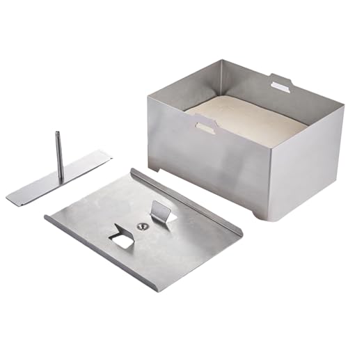 パニールメーカー ステンレス鋼製 - チーズ作成型 水切り機能とドリップトレイ付き | ?力調整可能なパニールメーカー - ベーキング 料理 業務用 家庭用