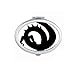 Dragon Outline China Chinese Pattern Mirror Portable Fold Hand Makeup Double Side Glasses