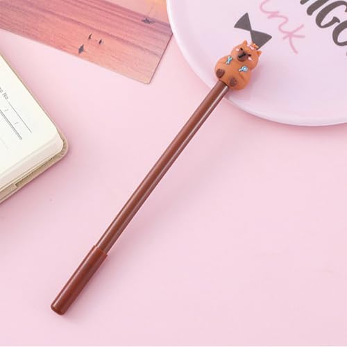 MOZXIRZ 8 Pcs Cute Capybara Gel Pens Negro 0.5mm miniatura 5