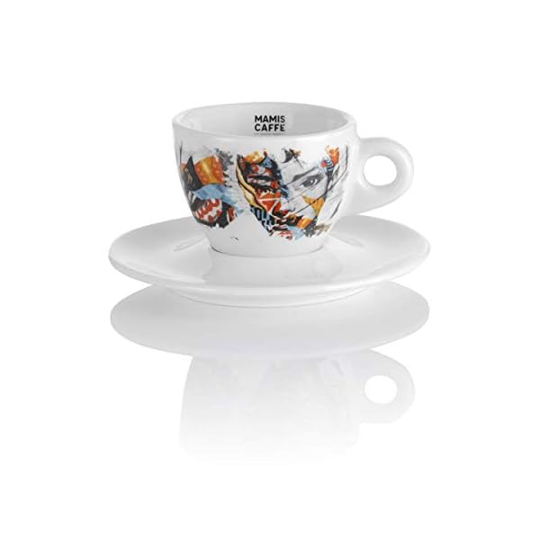 MAMIS CAFFÈ Un amore italiano Cappuccino Porzellantasse mit Motiv weiß 180 ml