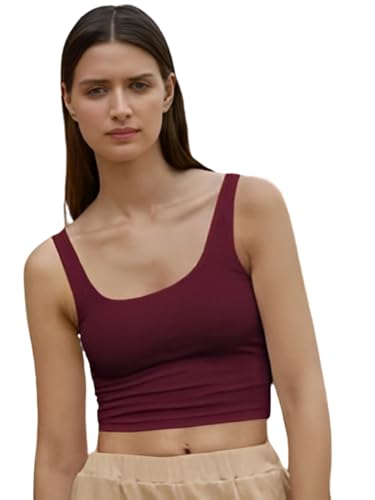 Image of Ben Martin Women's Cotton Stretchable Square Neck Sleeveless Tank Top
