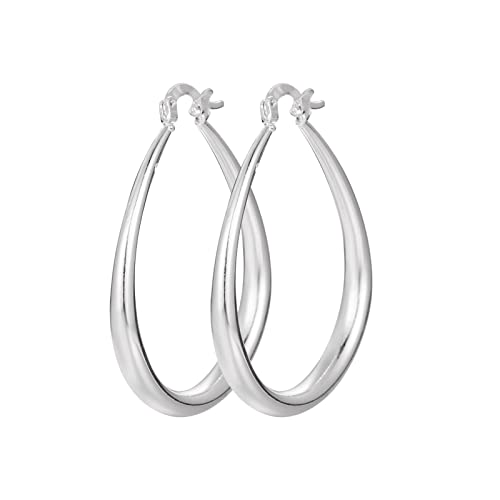 Boucles d'oreilles argent 925 créoles en U pour mariage chic
