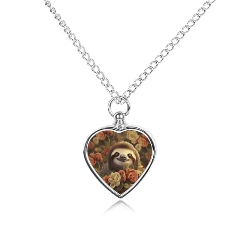 Collier funéraire pour cendres d'animaux pendentif cœur et lapins en acier