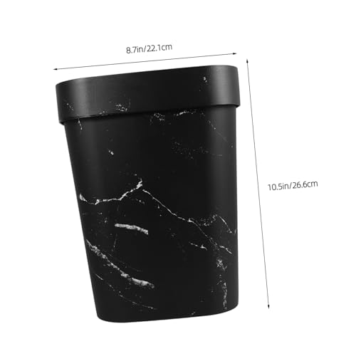 Caneca de basura pequeña rectangular con tapa abatible miniatura 2