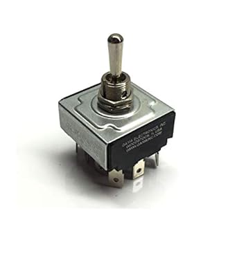 GAMA Electronics 4 Pole, Double Throw On-Off-On Toggle Switch 4PDT