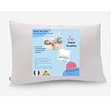 GM Almohada Infantil 45x75 cm Almohada para Dormir en casa o de Paseo Funda 100% Algodón Fresco hipoalergénico y Transpirable Made in Italy Lavable a máquina