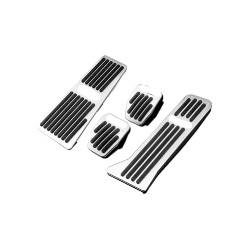 Car Accelerator Footrest Pedal Brake Clutch Pad Accessories Fit For Mazda 2 3 6 BM GJ CX-5 CX5 KE KF CX-3 CX7 CX-8 CX-9(LHD MT 4pcs Silver)